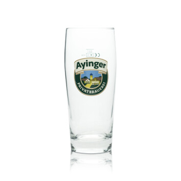 6x Ayinger Bier Glas 0,5l Becher Privatbrauerei Willi Gläser Pils Beer Helles