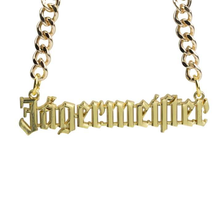 Jägermeister Hals Kette Goldkette Chain Necklace Accessoir Schmuck Unisex Style