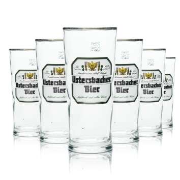 12x Adolf Schmid Bier Glas 0,25l Becher Ustersbacher Sahm Willi Gläser Brauerei