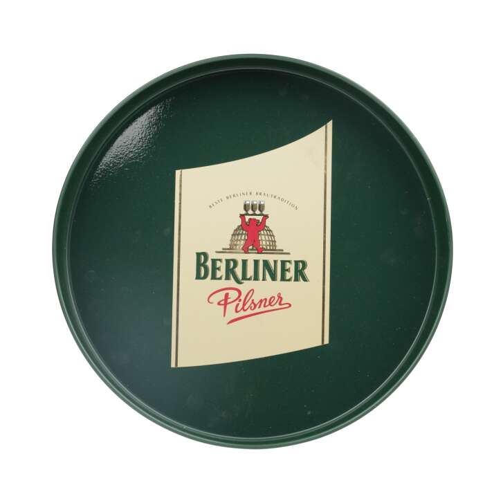 Berliner Pilsner Bier Tablett 32cm Gläser Serviertablett Gastro Kellner grün