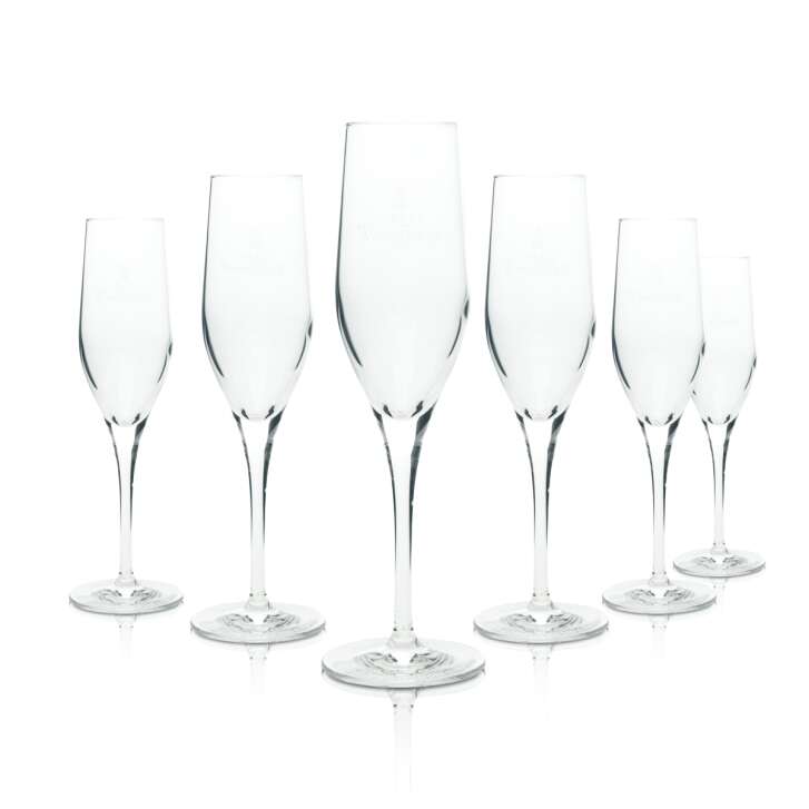6x Schlo&szlig; Wackerbarth Sekt Glas 175ml Champagnerfl&ouml;te Exquisit Gl&auml;ser Prosecco