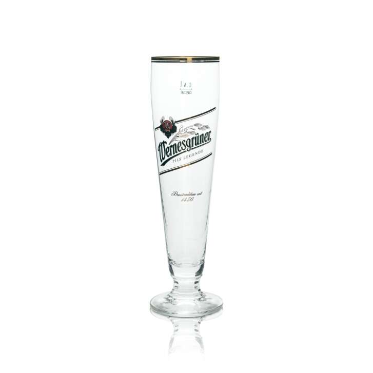 6x Wernesgrüner Bier Glas 0,4l Pokal Pilslegende Orion Rastal Tulpe Gläser Beer