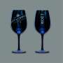 1x Moet Chandon Champagner Glas Echtglas blau