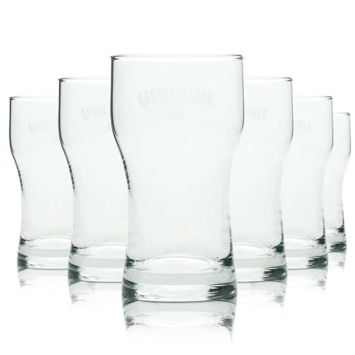 6x Gerolsteiner Wasser Glas 0,18l Eifel-Becher Rastal Gastro Gläser Mineral Bar