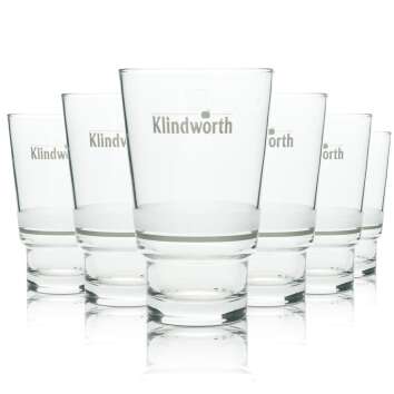 6x Klindworth Saft Glas 0,3l Becher Stapelbar Gläser...