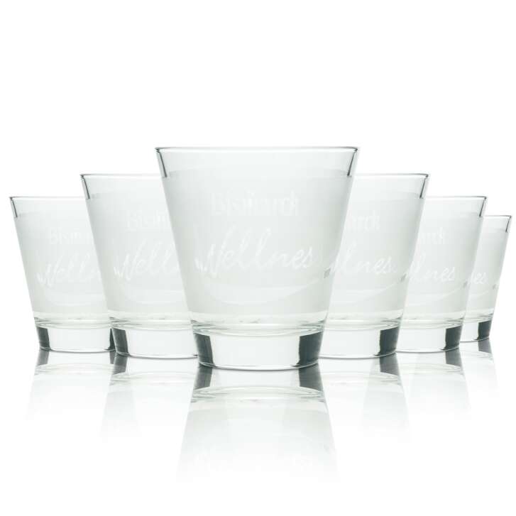 6x Bismarck Quelle Wasser Glas 0,15l Becher Wellness Gastro Gläser Trinkglas Bar