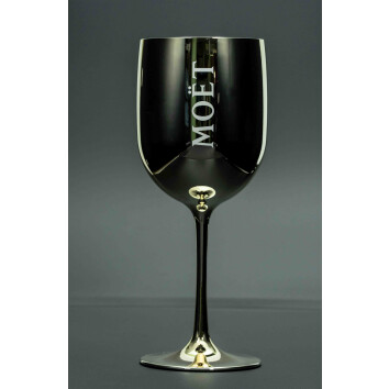1x Moet Chandon Champagner Glas Acrylglas Gold Plastik