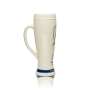 Sanwald Bier Glas 0,5l Weißbier Ton Relief "Radfahrer" Hefe Weizen Gläser Krug