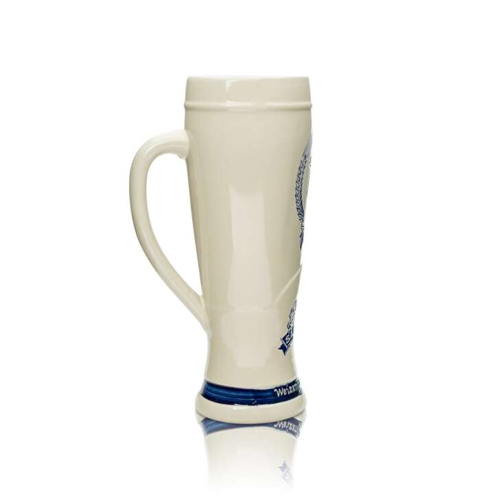 Sanwald Bier Glas 0,5l Weißbier Ton Relief "Tanzpaar" Hefe Weizen Gläser Krug