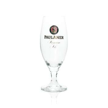 6x Paulaner Bier Glas 0,3l Pokal Premium Pils RC Tulpe...