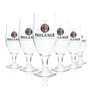 6x Paulaner Bier Glas 0,4l Pokal Aviero Ritzenhoff Pils...
