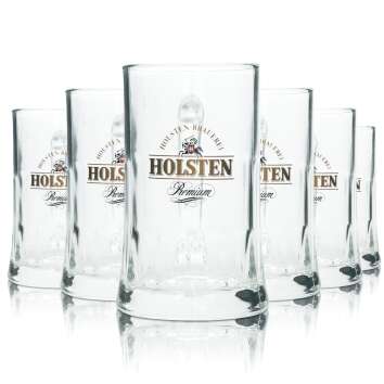 6x Holsten Bier Glas 0,3l Krug Salzburg Sahm Seidel...