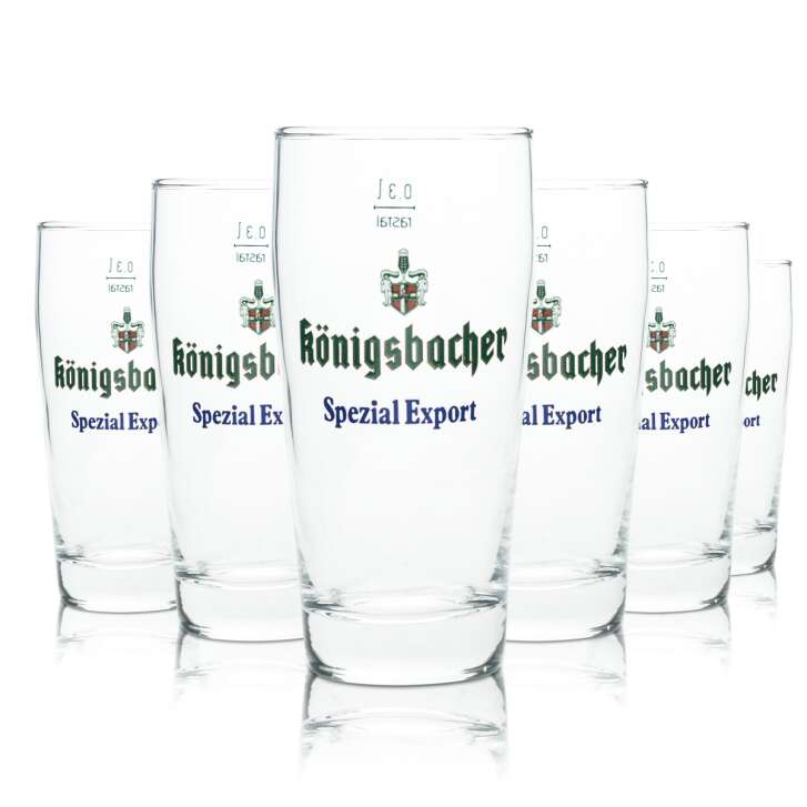 6x Königsbacher Bier Glas 0,3l Willi Becher Spezial Export Gläser Brauerei Beer