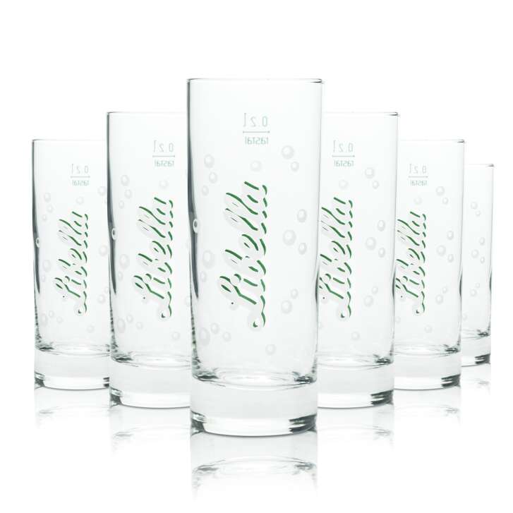 6x Libella Limonade Glas 0,2l Tinabecher Rastal Retro Sammler Gläser Edition Bar