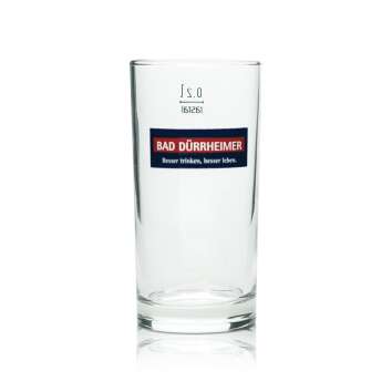 6x Bad Dürrheimer Wasser Glas 0,2l Becher Rastal...