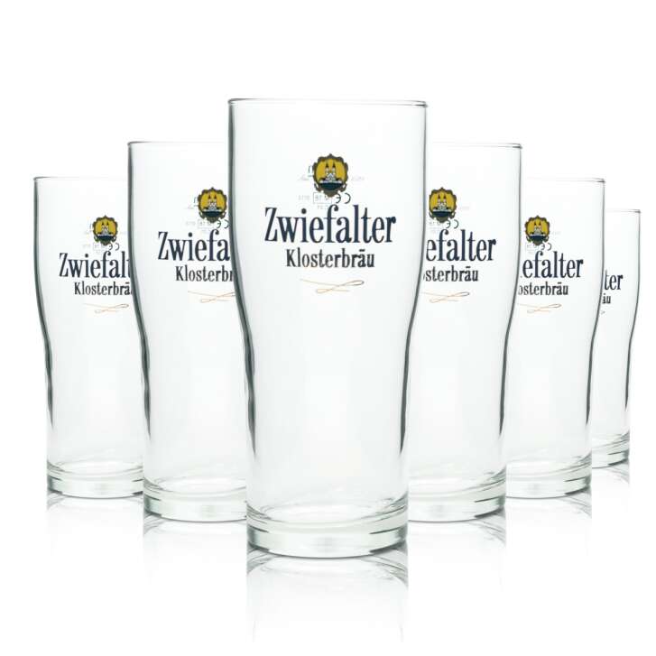 6x Zwiefalter Bier Glas 0,5l Becher Brewhouse Sahm Willi Gläser Pils Export Beer