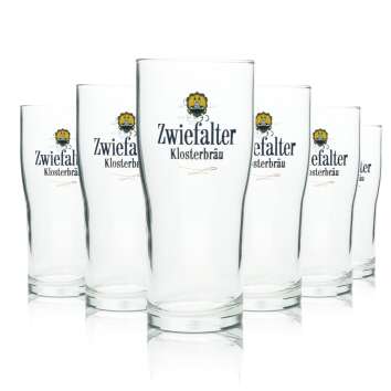 6x Zwiefalter Bier Glas 0,5l Becher Brewhouse Sahm Willi...