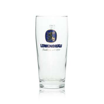 6x Löwenbräu Bier Glas 0,3l Becher Sahm Willi...