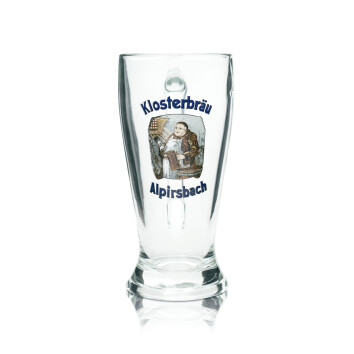 6x Alpirsbacher Bier Glas 0,5l Weißbier Krug Klosterbräu Seidel Gläser Weizen