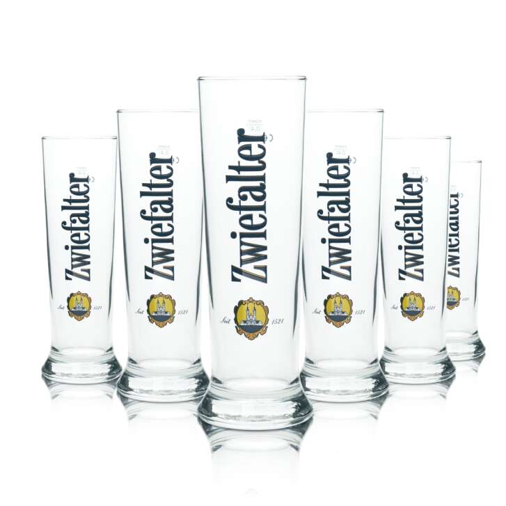 6x Zwiefalter Bier Glas 0,4l Becher Vancouver Sahm Willi Gläser Pils Klosterbier