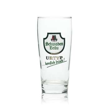 6x Schwaben Br&auml;u Bier Glas 0,25l Becher Urtyp Willi...