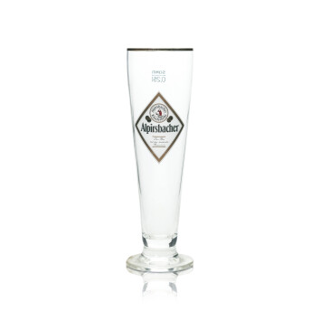 6x Alpirsbacher Bier Glas 0,25l Pokal Goldrand Pils Tulpe Gläser Stiel Kloster