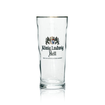 6x König Ludwig Bier Glas 0,4l Becher Hell Sahm...