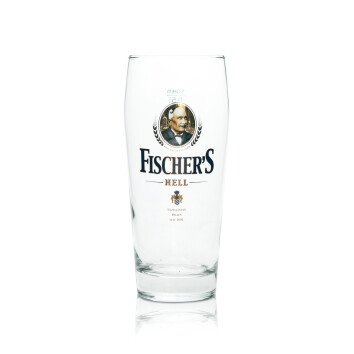 6x Fischers Bier Glas 0,5l Becher Hell Sahm Willi Gläser Pils Pokal Tulpe Beer