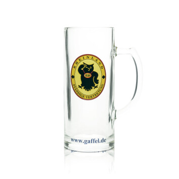 6x Gaffel Bier Glas 0,5l Krug Rheinland ständige...