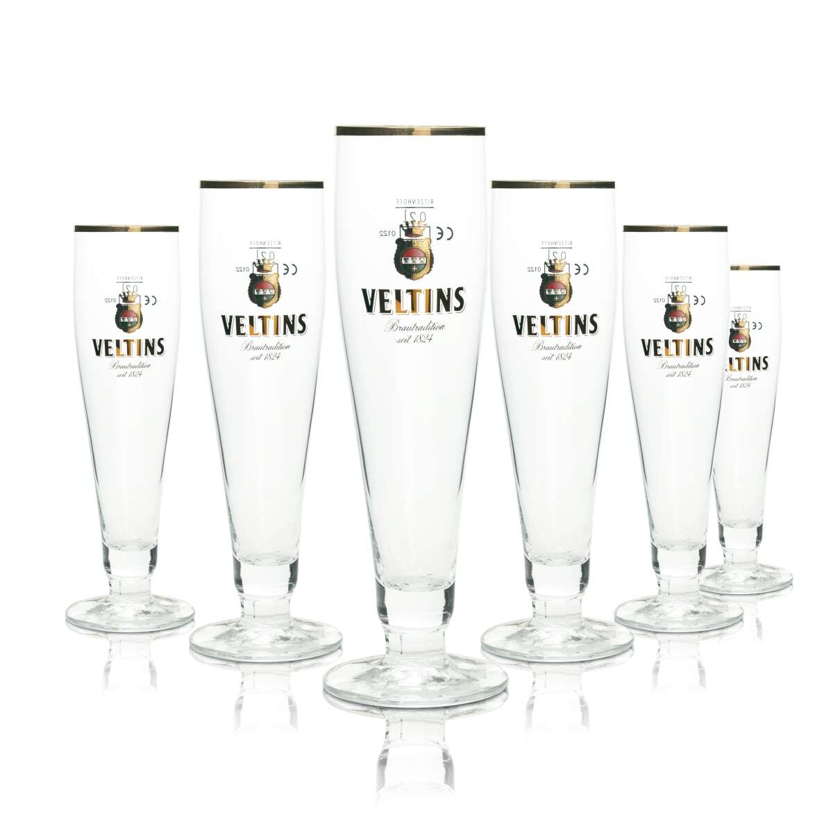 6x Dithmarscher Bier Glas 0,25l Pokal Pils Ritzenhoff Tulpen Gläser Export Pils 