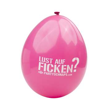 8x Ficken Likör Luftballon schwarz + rosa "Lust auf Ficken?" Party Bar Balloon