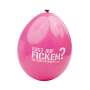 8x Ficken Likör Luftballon schwarz + rosa "Lust auf Ficken?" Party Bar Balloon