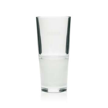 6x Absolut Vodka Glas Longdrink milchglas unten
