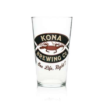 Kona Bier Glas 0,5l Pint Becher Hawaii Beer Craft Gläser Brauerei Aloha Willi