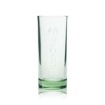 6x Bacardi Rum Glas 0,3l Longdrinkglas Rund Grün...