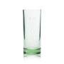 6x Bacardi Rum Glas 0,3l Longdrinkglas Rund Grün Relief-Logo