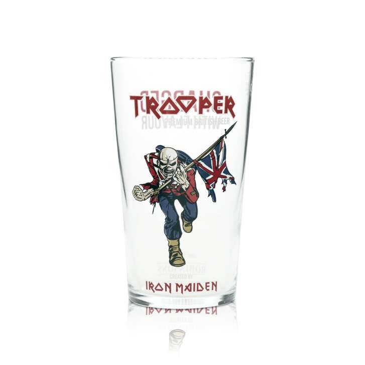 Trooper Bier Glas 0,5l Pint Becher Iron Maiden Robinson Gläser UK England
