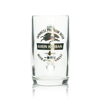 6x Kirin Ichiban Bier Glas 0,3l Krug Pint japanische Beer Gläser Premium Seidel Bar