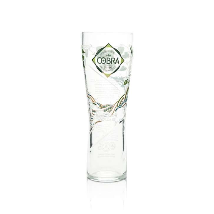 6x Cobra Bier Glas 0,5l Becher Pint Story indisches Beer Gläser Indien Rar Sammler