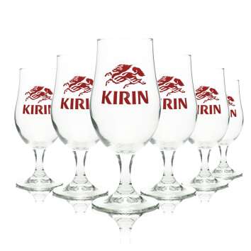6x Kirin Ichiban Bier Glas 0,3l Tulpe Japanisches Beer...
