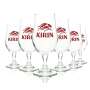 6x Kirin Bier Glas 0,3l Tulpe Japanisches Beer Gläser Pokal Drache Dragoon Craft