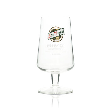 6x San Miguel Bier Glas 0,3l Pokal Especial 1890 Crisal...