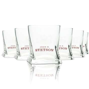 6x John B Stetson Whiskey Glas 0,35l Tumbler Gläser...