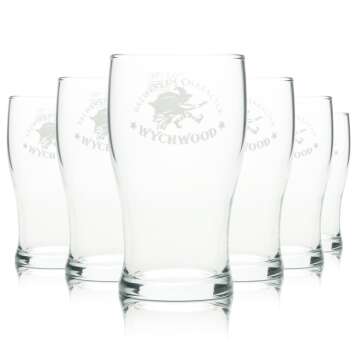 6x Wychwood Bier Glas 0,3l Becher 1/2 Pint Craftbeer...