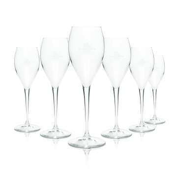 6x Canard Duchêne Champagner Glas 0,1l Flöte Italesse Sekt Gläser Prosecco Flute