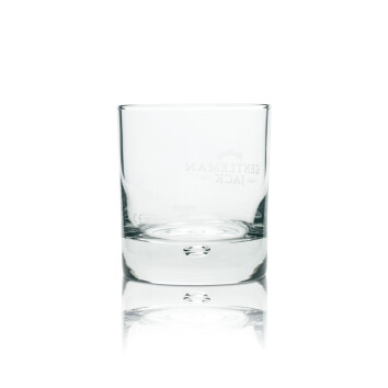 6x Jack Daniels Whiskey Glas Tumbler Gentleman Jack Blase im Boden 0,2l Gl&auml;ser