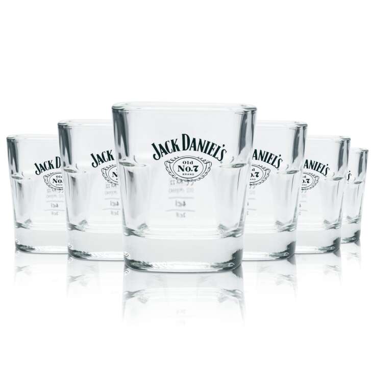 6x Jack Daniels Whiskey Glas 0,2l Tumbler Gläser Old No. 7 Longdrink Gastro Bar