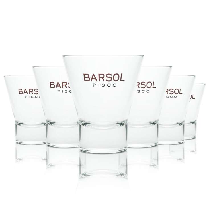 6x Barsol Pico Sour Glas 0,25l Tumbler Cocktail Gläser Tasting Retro Lowball Bar