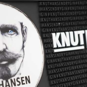 XL Knut Hansen Gin Barmatte Gummi Schwarz 50x20cm Runner Gläser Abtropfmatte