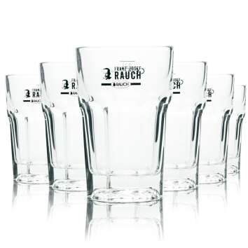 6x Franz Josef Rauch Saft Glas 0,2l Longdrink Cocktail...